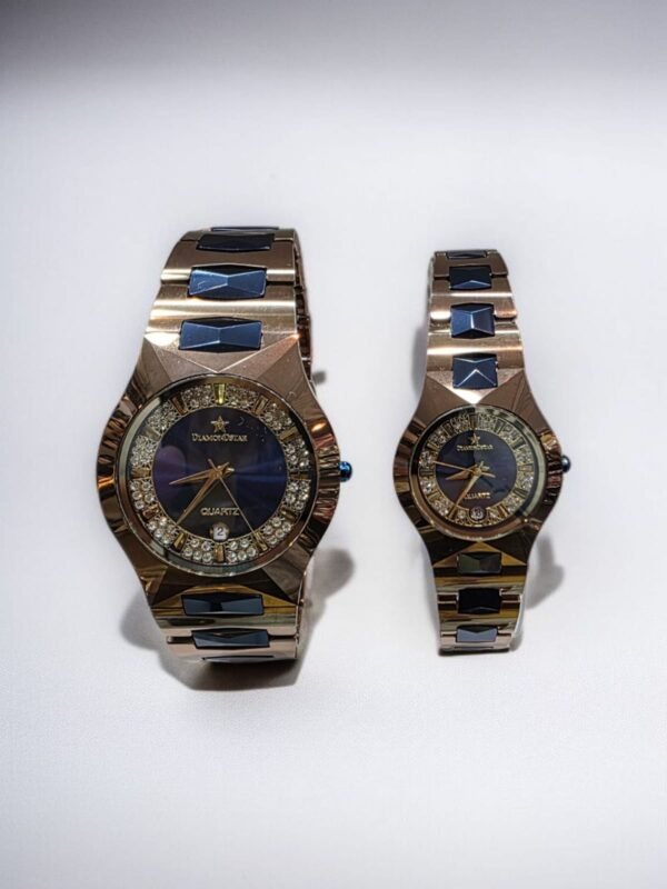 ساعات طقم "DIAMONDSTAR QUARTZ" المصنوعة من السيراميك